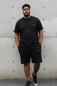 TRENDYOLMİLLA MEN Plus Size Black Regular/Normal Cut 100% Cotton Tracksuit - Image 2