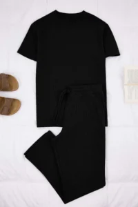 TRENDYOLMİLLA MEN Black Regular Cut 3 Sets Paket textured Tracksuit - Image 3