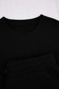 TRENDYOLMİLLA MEN Black Regular Cut 3 Sets Paket textured Tracksuit - Image 5