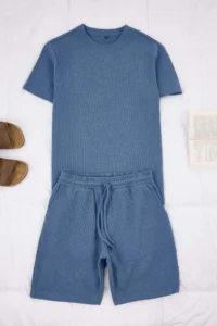 TRENDYOLMİLLA MEN Indigo Regular Cut 3 Sets Paket textured Tracksuit - Image 8