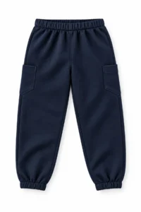 twins tailors Pack of 3 Unisex Beige-Black-Navy Blue Children's Sweatpants with Fleece Inside and Elastic Legs - Image 5