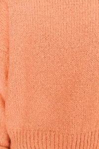TRENDYOLMİLLA Salmon Wide Pattern Soft textured Basic Knitwear Sweater - Image 4