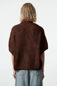 TRENDYOLMİLLA Brown Wide Pattern Soft textured Knitwear Sweater - Image 5