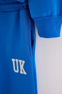 TRENDYOLMİLLA Teen Saks BLUE Embroidered High Neck Zippered Wideleg/Wide Leg Knitting Tracksuit - Image 6