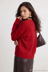 TRENDYOLMİLLA Red Wardrobe Essentials Woolly Premium Thread Basic Knitwear Sweater - Image 4