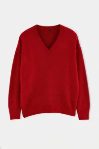 TRENDYOLMİLLA Red Wardrobe Essentials Woolly Premium Thread Basic Knitwear Sweater - Image 5