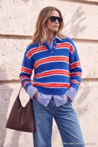 TRENDYOLMİLLA Wardrobe Essentials Saks BLUE*001 Woolly Basic Wide Pattern Special Thread Knitwear Sweater - Image 2