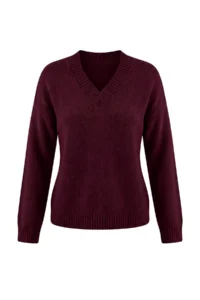 TRENDYOLMİLLA Wardrobe Essentials Burgundy Basic Wide Pattern Soft textured Knitwear Sweater - Image 7