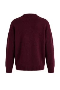 TRENDYOLMİLLA Wardrobe Essentials Burgundy Basic Wide Pattern Soft textured Knitwear Sweater - Image 8