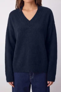 TRENDYOLMİLLA Wardrobe Essentials NAVY BLUE Basic Wide Pattern Soft textured Knitwear Sweater | - Image 5