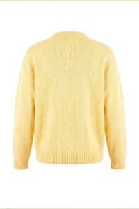TRENDYOLMİLLA Wardrobe Essentials Yellow Basic Wide Pattern Soft textured T Knitwear Sweater - Image 7