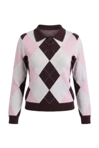 TRENDYOLMİLLA Brown Premium Thread/Special Thread Baklava Patterned Knitwear Sweater - Image 5