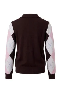 TRENDYOLMİLLA Brown Premium Thread/Special Thread Baklava Patterned Knitwear Sweater - Image 7