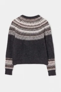 TRENDYOLMİLLA Anthracite Soft textured Ethnic Patterned Knitwear Sweater - Image 7