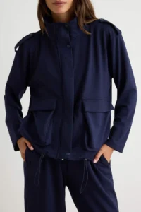 TRENDYOLMİLLA NAVY BLUE relaxed/Rahat Pattern High Neck Soft/Soft Touch Knitting Bottom - Top Set - Image 4