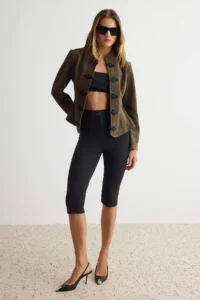 TRENDYOLMİLLA Green Fancy Velvet Jacket