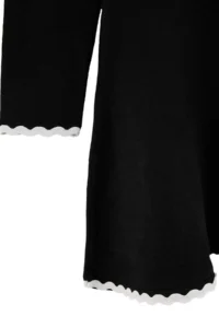 TRENDYOLMİLLA petite Black Short/Mini Kontrast Detailed Petit Knit Dress - Image 8