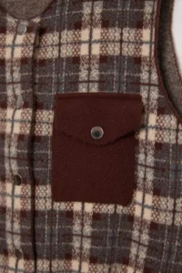 TRENDYOLMİLLA Brown Soft textured felt Thread Knitwear Cardigan Pullover - Image 8