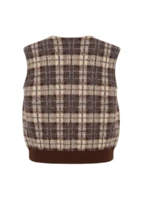 TRENDYOLMİLLA Brown Soft textured felt Thread Knitwear Cardigan Pullover - Image 9