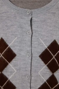 TRENDYOLMİLLA petite Gray Baklava Patterned Knitwear Cardigan Knitwear Cardigan - Image 6