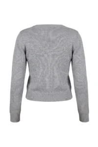 TRENDYOLMİLLA petite Gray Baklava Patterned Knitwear Cardigan Knitwear Cardigan - Image 7