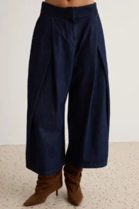 TRENDYOLMİLLA DARK BLUE High Waist Baggy jeans - Image 3