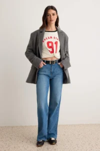 TRENDYOLMİLLA BLUE High Waist Wide Leg jeans - Image 2