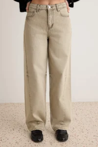 TRENDYOLMİLLA Gray High Waist barrel jeans - Image 3