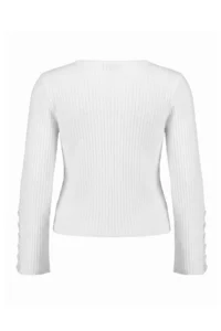 TRENDYOLMİLLA Ecru Soft textured Woolly Special Thread Knitwear Sweater - Image 8