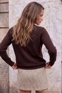 TRENDYOLMİLLA Wardrobe Essentials Brown Oversized Soft Woolly Basic Knitwear Sweater - Image 5