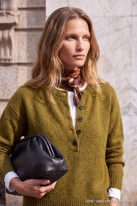 TRENDYOLMİLLA Wardrobe Essentials Oil Green Thick Soft Oversized Knitwear Sweater - Image 2