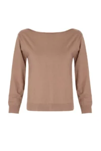 TRENDYOLMİLLA Wardrobe Essentials Mink Boat Neck Premium Thread/Special Thread Knitwear Sweater - Image 5
