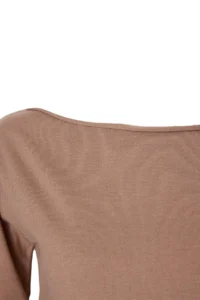 TRENDYOLMİLLA Wardrobe Essentials Mink Boat Neck Premium Thread/Special Thread Knitwear Sweater - Image 6