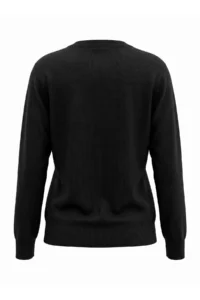 TRENDYOLMİLLA Wardrobe Essentials Black Deep V-neck Basic Knitwear Sweater - Image 8