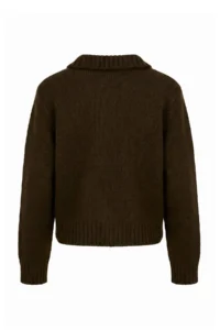 TRENDYOLMİLLA Khaki Soft textured Baklava Detailed Knitwear Sweater - Image 7