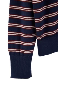 TRENDYOLMİLLA Wardrobe Essentials NAVY BLUE Striped Oversized Crew Neck Knitwear Sweater - Image 8