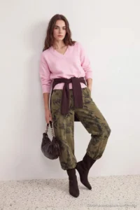 TRENDYOLMİLLA petite PINK V-neck Soft textured Knitwear Sweater - Image 2