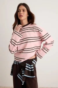 TRENDYOLMİLLA PINK Knitting Sweatshirt
