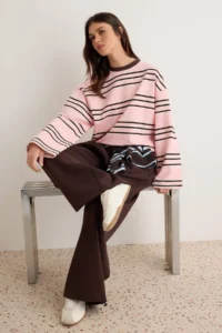 TRENDYOLMİLLA PINK Knitting Sweatshirt - Image 2