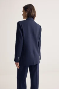 Muse for all x Trendyolmilla NAVY BLUE Double breasted Kapama Regular/Normal Pattern padded Blazer Jacket - Image 6