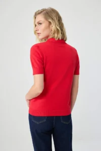 TRENDYOLMİLLA Red Scarf Detailed Premium Thread/ Special Thread Knitwear Blouse - Image 5