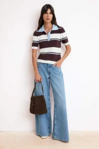 TRENDYOLMİLLA Brown Summer Premium Special Thread Knitwear Blouse - Image 2