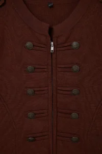 TRENDYOLMİLLA Brown Ornate/Napoleon Button Knitwear Blouse - Image 7