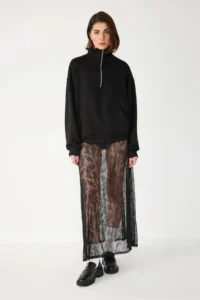 No Matter What Women's Half Zipper Modal Sweatshirt Long Sleeve - Image 5