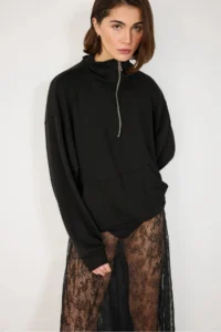 No Matter What Women's Half Zipper Modal Sweatshirt Long Sleeve - Image 7