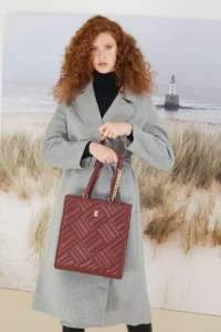 Pierre Cardin Burgundy Women Shoulder Bag