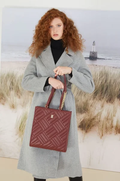 Pierre Cardin Burgundy Women Shoulder Bag