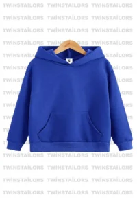 twins tailors Unprinted 2 Pack Unisex Saks Blue-Navy Blue Hooded Children's School Sweatshirt with Fleece Inside - Image 4