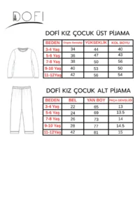 DOFİ Girl's Salmon Cat Patterned Supersoft Pajama Set - Image 5