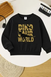 twins tailors Football And Dinosaur Printed 3-Pack Unisex Grey-Brown-Black Kids Sweatshirts - Image 4